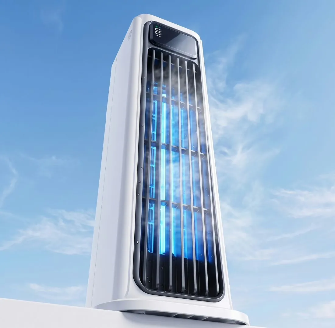 AirZuma — kannettava ilmanjäähdytin ilman teriä käytössä